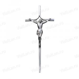 Крест K21 P2 (48*20, Бронза, цвет Хром, Католический) арт:852