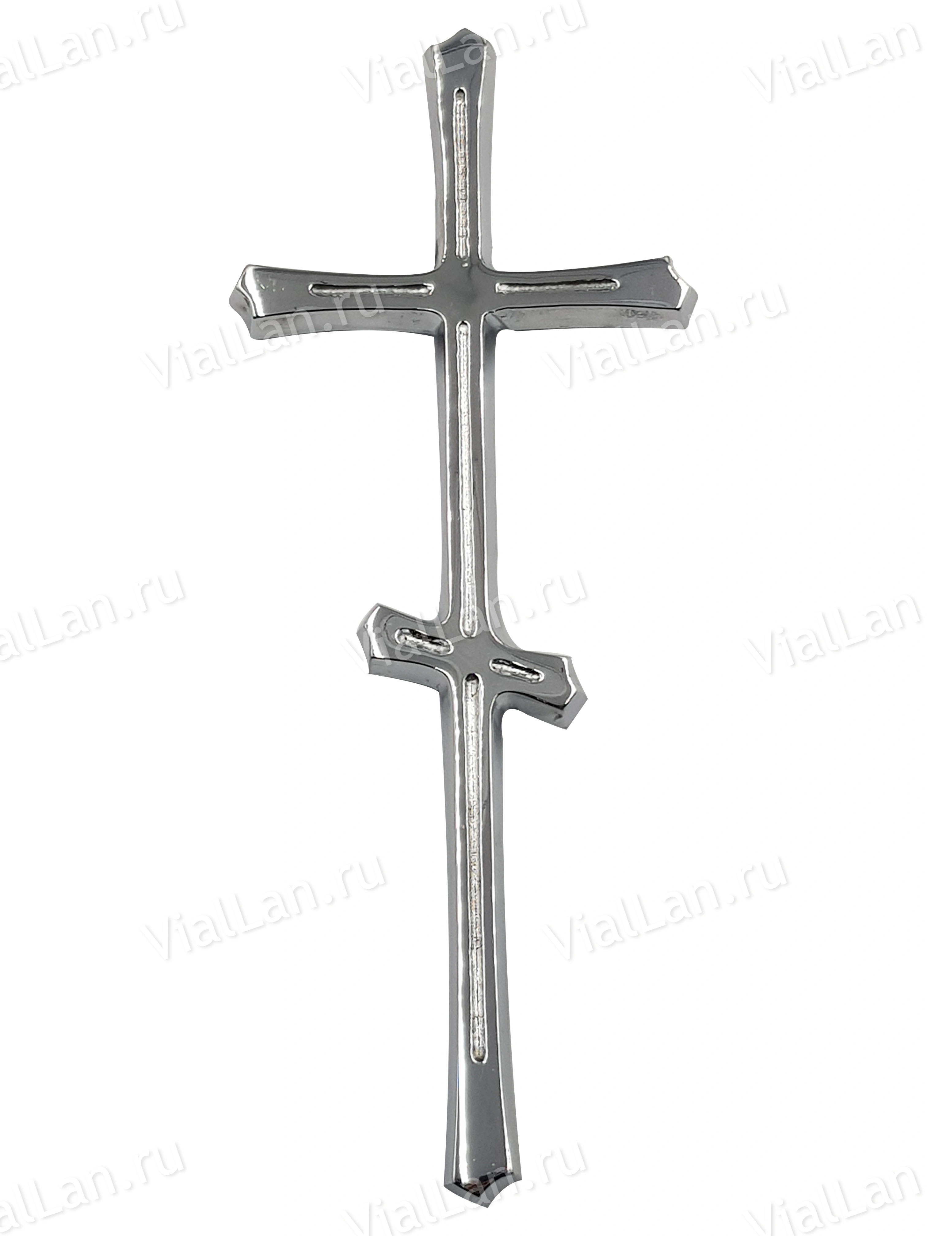 Крест KP0 (24*9, Бронза, цвет Хром, Православный) арт:954