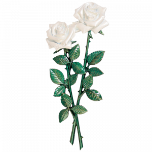 Цветы Ц2 КБ Ст Роза белая  (35*15, композит + стекловолокно, Цветы) арт:885