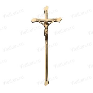 Крест K14 P4 (41*16, Бронза, цвет Темное золото, Католический) арт:845