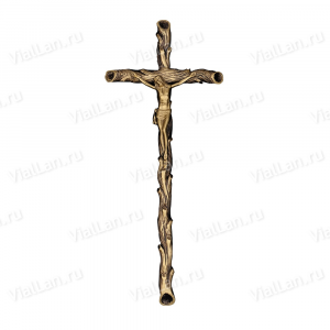 Крест K25 P3 (47*20, Бронза, цвет Темное золото, Католический) арт:850