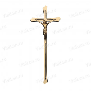 Крест K14 P4 (41*16, Бронза, цвет Темное золото, Католический) арт:845