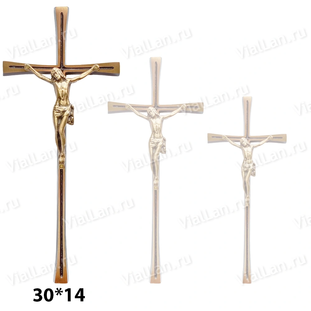 Крест BK 19 (30*14, Бронза, цвет Бронза, Католический) арт:1540