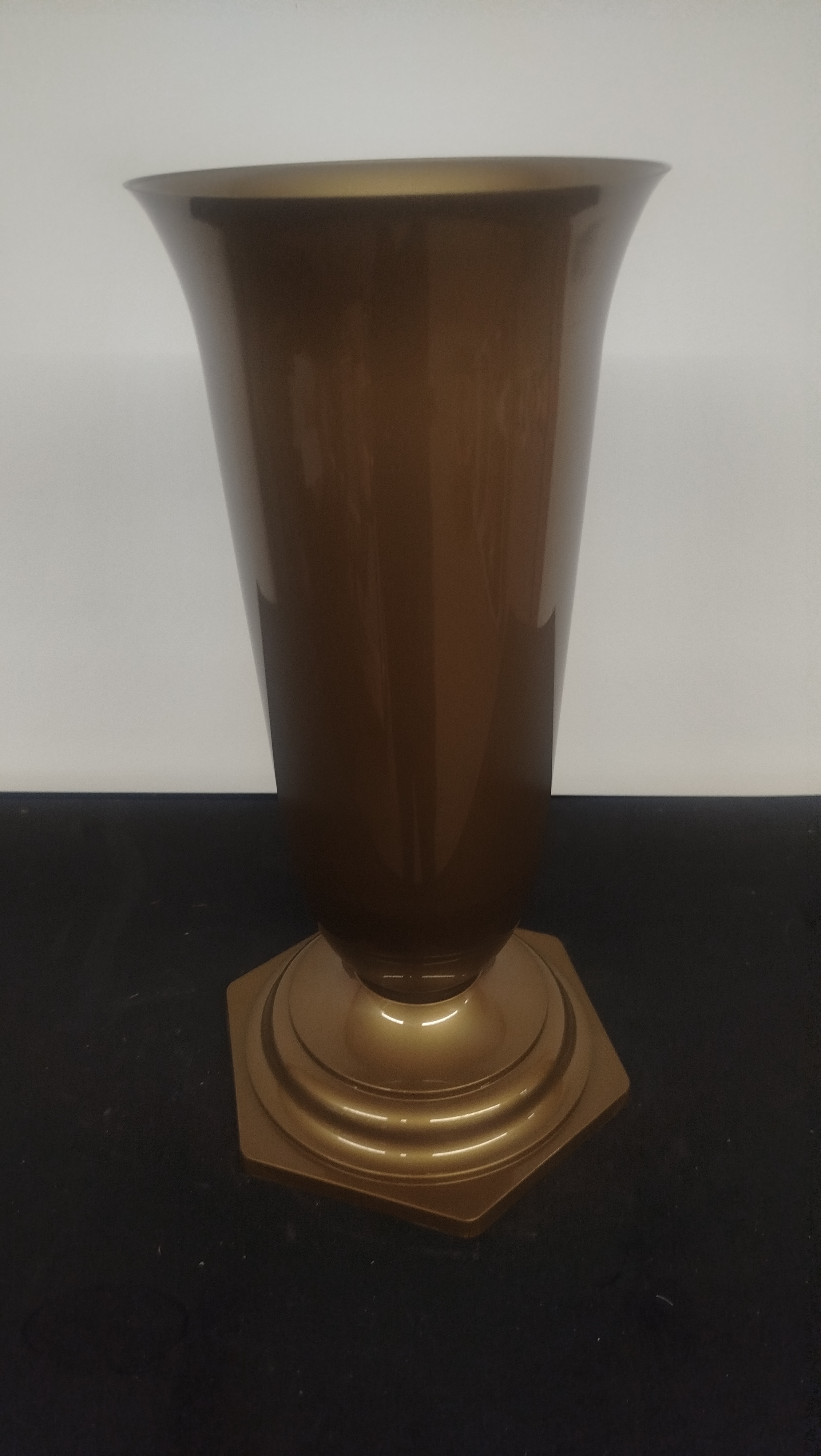 Ваза Пластиковая 3DP (37*16, материал Пластик, цвет золото) в упаковке 10 штук  арт:2397