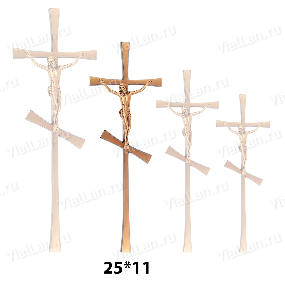 Крест BK 21 (25*11, Бронза, цвет Бронза, Православный) арт:804