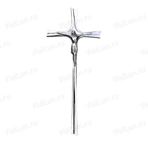 Крест K23 P4 (42*18, Бронза, цвет Хром, Католический) арт:847