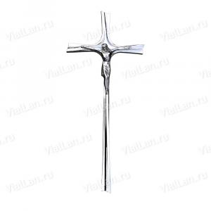 Крест K23 P4 (42*18, Бронза, цвет Хром, Католический) арт:847