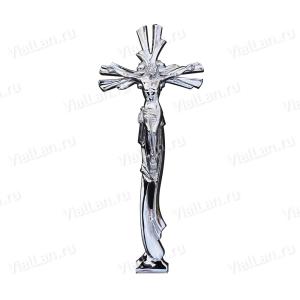 Крест K29 P2 (47*20, Бронза, цвет Хром, Католический) арт:849