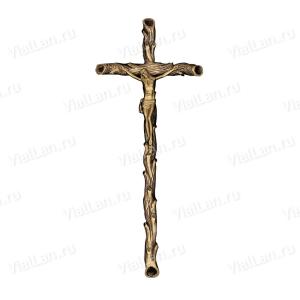 Крест K25 P3 (47*20, Бронза, цвет Темное золото, Католический) арт:850