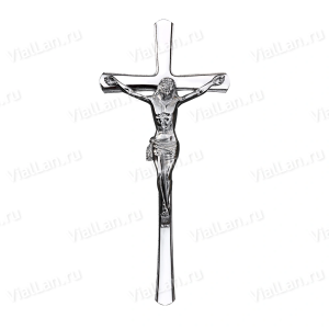 Крест K20 P2 (38*17, Бронза, цвет Хром, Католический) арт:833