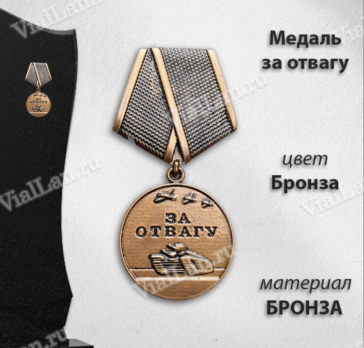 Медаль за отвагу (15 см, Бронза, цвет Бронза) арт:1675