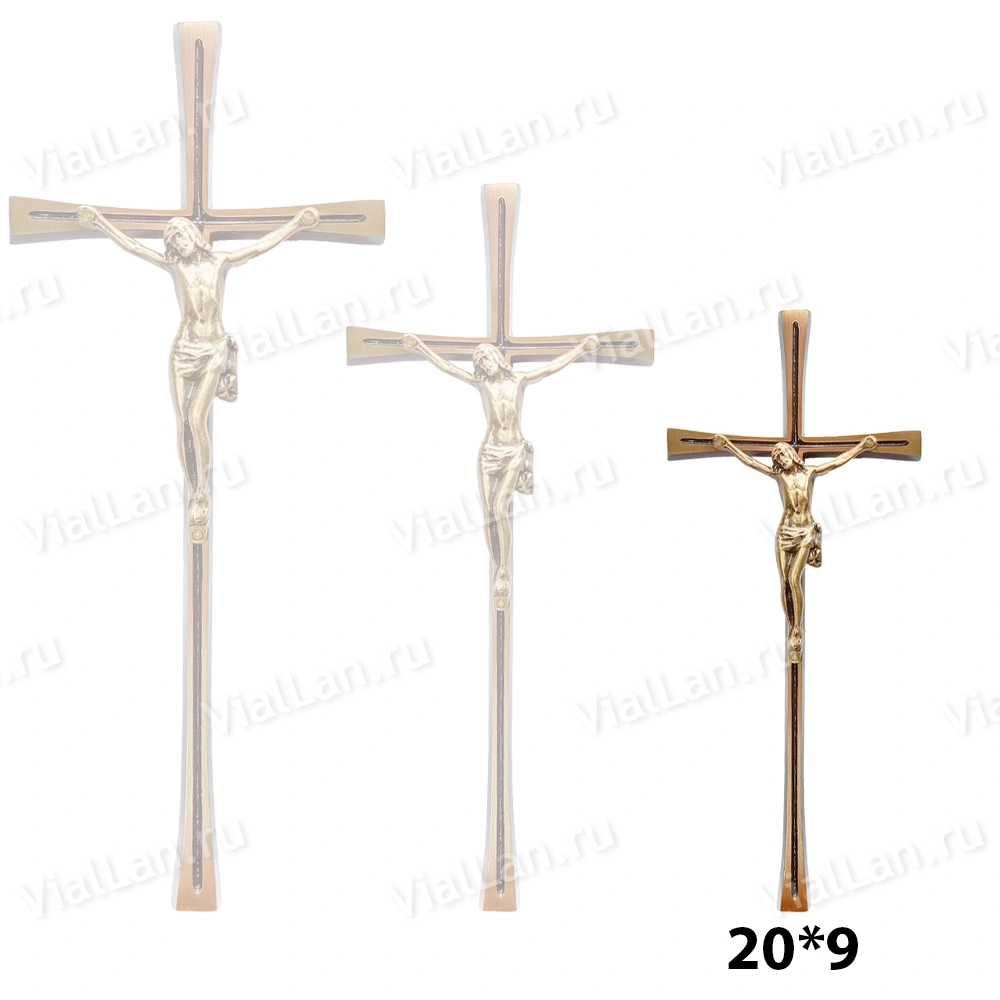 Крест BK 19 (20*9, Бронза, цвет Бронза, Католический) арт:1542