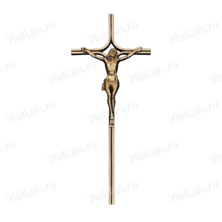 Крест K21 P2 (48*20, Бронза, цвет Темное золото, Католический) арт:851