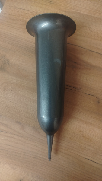 Ваза Пластиковая wbijany 2DONPL (30*14, материал Пластик, цвет графит) в упаковке 10 штук  арт:2398