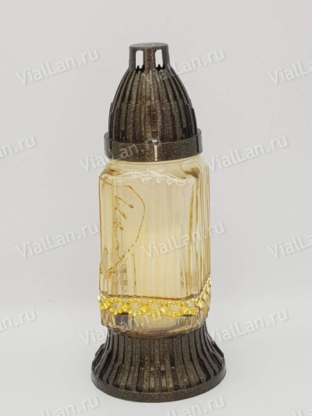 Лампада Стеклянная ZPT 31 (материал Стекло+Пластик, цвет Черный) в упаковке 12 штук  арт:2037