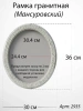 Рамка Гранитная без подставки (36*30, медальон 30*24, Овал, Гранит Мансуровский) арт:2935