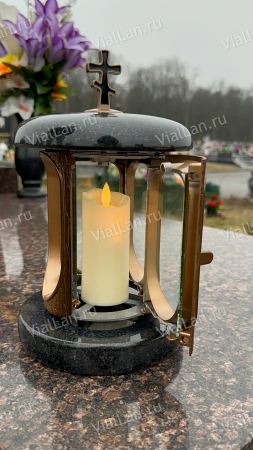 Лампада классика (Габбро, Бронза) арт:741