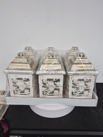 Лампада пластиковая Домик Вьюн KAT (размер 25*15 см, корпус домик, пластик белый, Вьюн, в упаковке 6 шт.) арт:2543