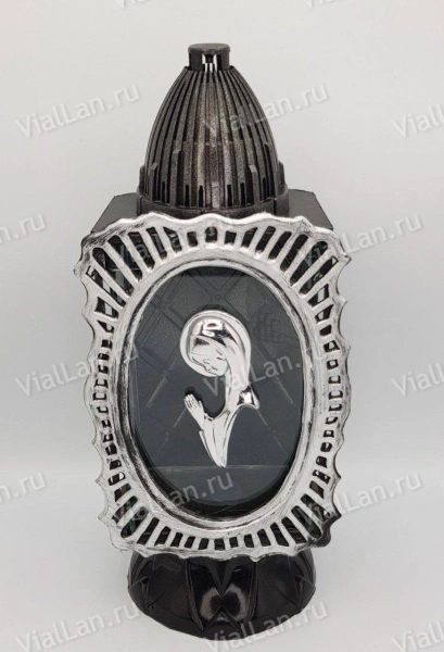 Лампада Стеклянная Капличка (материал Стекло+Пластик, цвет Серебро) в упаковке 5 штук  арт:2043