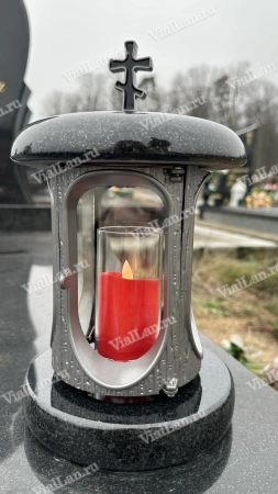 Лампада классика (Габбро, Серебро) арт:742