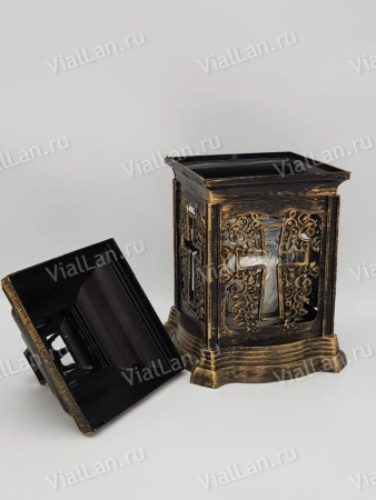 Лампада KAT 207 KRZ zl (28*15*15, материал Пластик, цвет бронза) в упаковке 6 штук  арт:1920