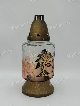 Лампада стеклянная Z 312 (материал Пластик+Стекло, цвет Бронза, в упаковке 8 штук) арт:1975