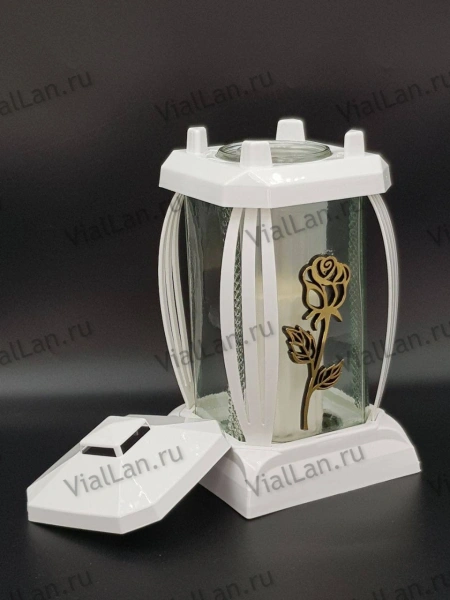 Лампада стеклянная Prima 1 A (материал Пластик+Стекло, цвет белый) в упаковке 6 штук  арт:1956