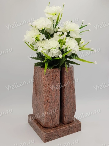 Ваза Бочка (23*15*15, гранит Винга, с вкладышем) арт:2078