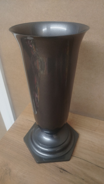 Ваза Пластиковая 3DP (37*16, материал Пластик, цвет графит) в упаковке 10 штук  арт:2393