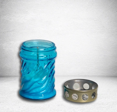 Лампада стеклянная Микс C 120 (размер 10.5x6.5 см, корпус цилиндрический, колба цветное стекло, в упаковке 28 шт.) арт:2510