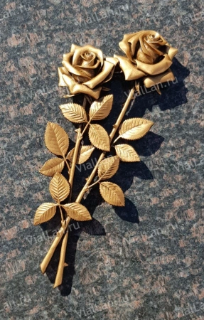Цветы Ц2 КБ Роза Бронза (35*15, композит + стекловолокно, Цветы) арт:1804
