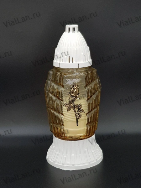 Лампада стеклянная ZP 565 (материал Пластик+Стекло, цвет белый) в упаковке 8 штук  арт:1963