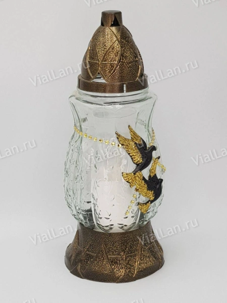 Лампада стеклянная Z 094 (материал Пластик+Стекло, цвет Бронза, в упаковке 7 штук) арт:1971