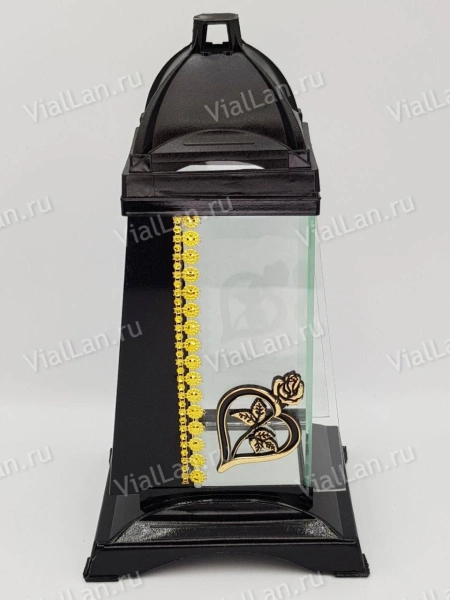 Лампада Стеклянная GART 3 (материал Стекло+Пластик, цвет Черный) в упаковке 4 штуки  арт:2040