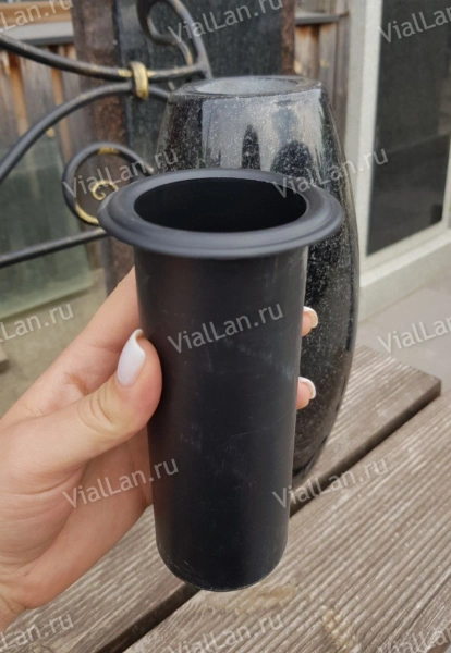 Ваза БОКАЛ (30*15, гранит Габбро) арт:1618