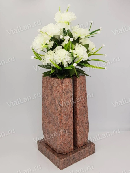 Ваза Бочка (28*15*15, гранит Винга, с вкладышем) арт:2084