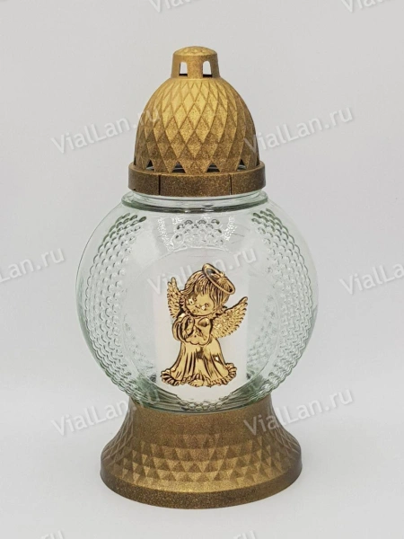 Лампада стеклянная La 1090 (материал Пластик+Стекло, цвет Бронза, в упаковке 6 штук) арт:1968