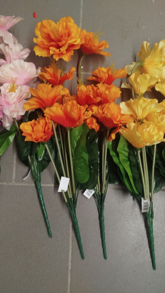 Цветы одиночные Гибискус FMC07-3388 (12 шт) арт:2428