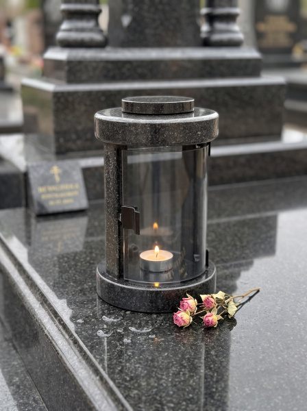 Лампада ГРАЦИЯ (25*15, гранит Габбро) арт:2953