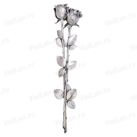 Цветы  Ц6 КС Ст Роза серебро  (60*13, композит + стекловолокно, Цветы) арт:887