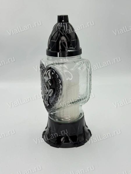 Лампада Стеклянная Z 925 (материал Стекло+Пластик, цвет Черный) в упаковке 8 штук  арт:2028