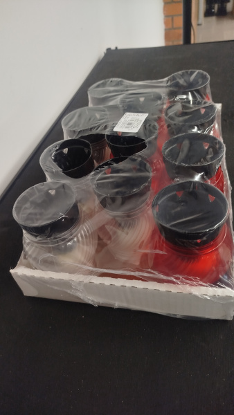 Лампада пластиковая Микс Plast (размер 14х6, корпус шаровидный, колба цветной пластик, в упаковке 13 шт.) арт:2539