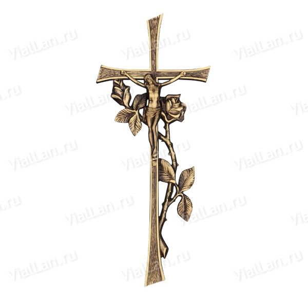 Крест K36 P3 (46*19 Бронза, цвет Темное золото, Католический) арт:842
