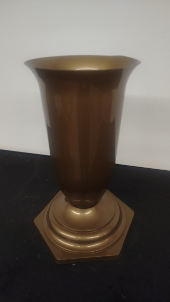 Ваза Пластиковая 2DP (30*14, материал Пластик, цвет Золото) в упаковке 10 штук  арт:2396