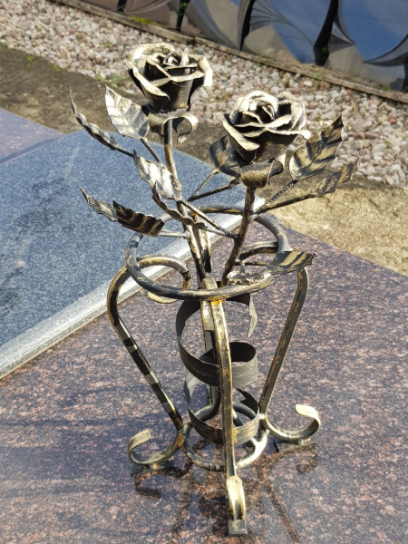 Роза кованая (Цвет Темное золото, 45*28*20) арт:1625