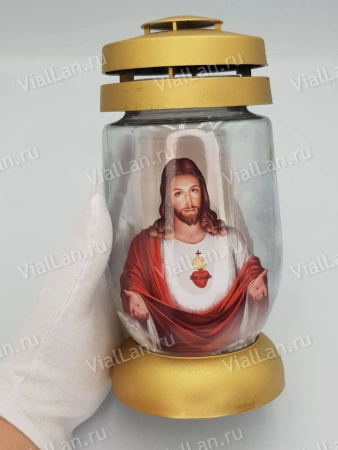 Лампада Стеклянная Jezus 3S Bolsius (материал Стекло+Пластик, цвет Золото) в упаковке 6 шт. арт:2053
