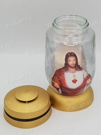 Лампада Стеклянная Jezus 3S Bolsius (материал Стекло+Пластик, цвет Золото) в упаковке 6 шт. арт:2053