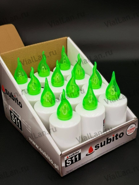 Свеча для лампады электрическая Subito 1 (Время горения 30 дней, в упаковке 12 шт.) арт:2016