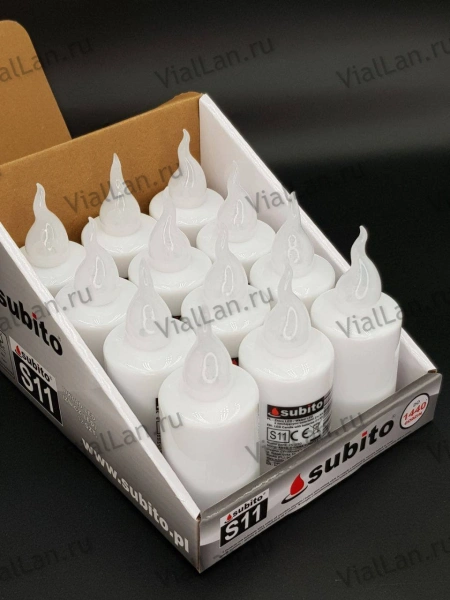 Свеча для лампады электрическая Subito 8 (Время горения 30 дней, в упаковке 12 шт.) арт:2017