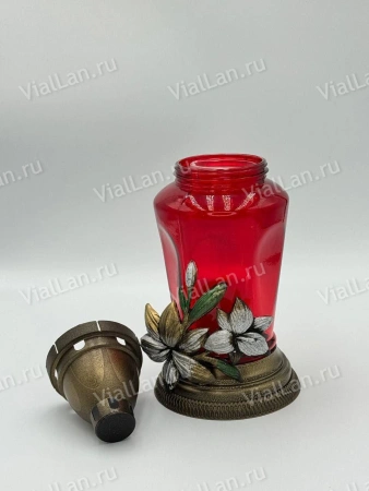 Лампада стеклянная K3 (Материал Пластик+Стекло, цвет Золото) в упаковке 7 штук  арт:2021